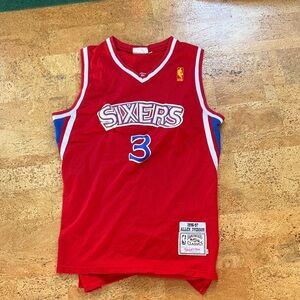 Red Sixers Allen Iverson Basketball Jersey